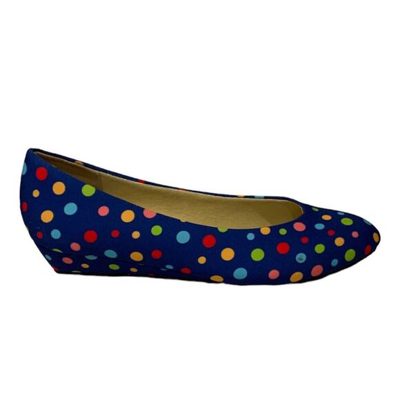 Angel Steps Shoes Womens Size 10 Comfort Round Toe Polka Dots Slip-On Multicolor - Picture 1 of 12